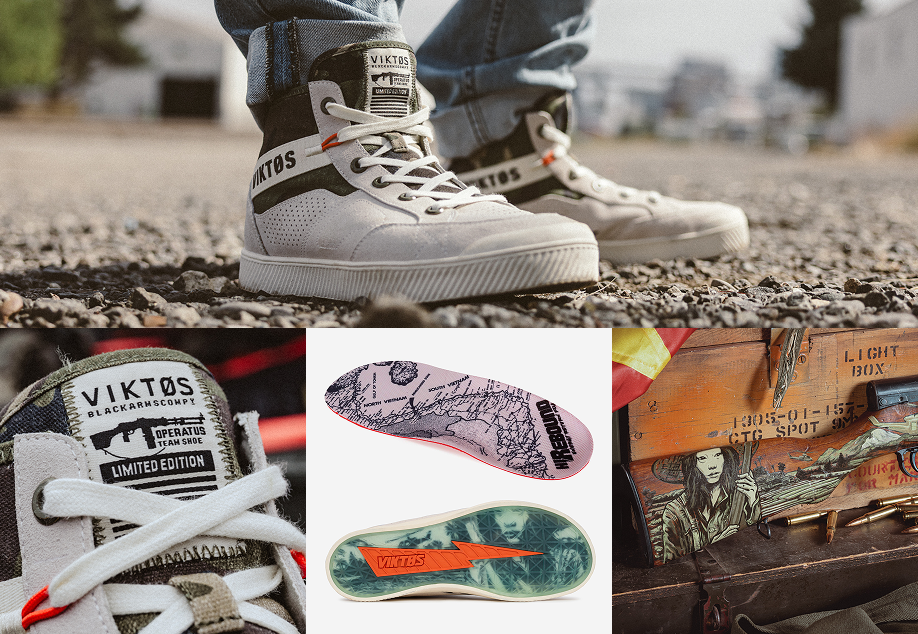 Operatus Team Shoe Details of the tongue, Insole, and Custom SKS Artwork