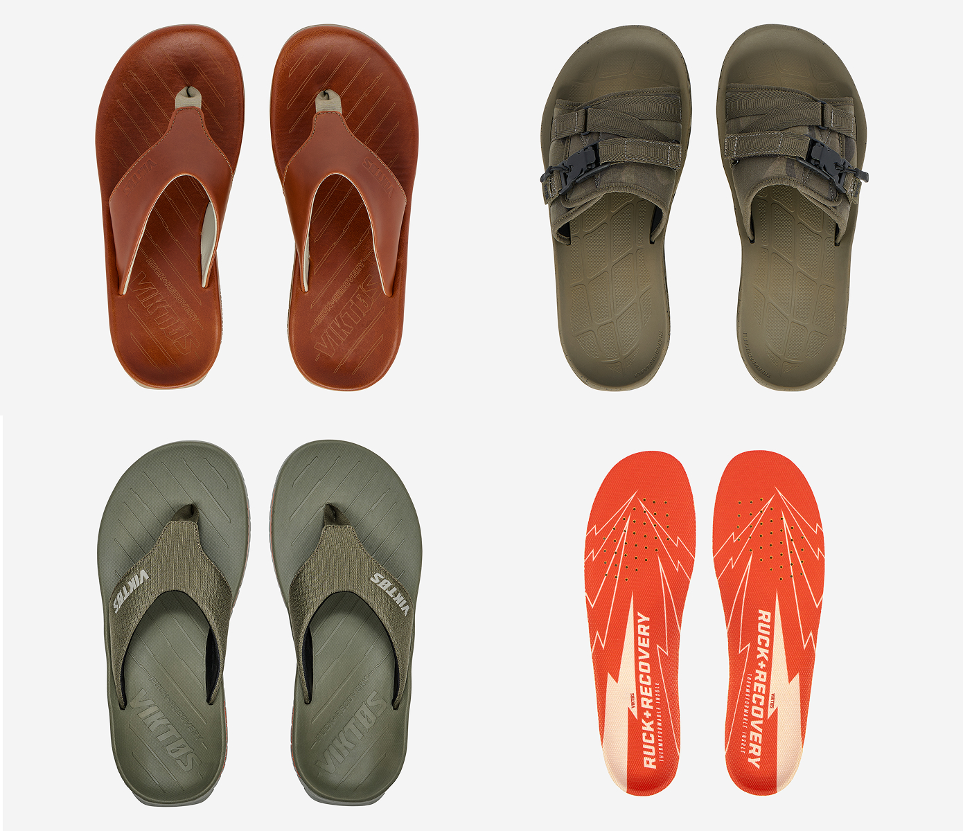 Ruck Recovery XC Leather Sandal, XC Sandal, SF Slide and Thermomoldable Insole