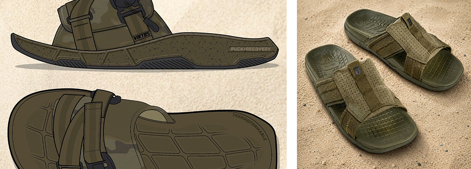 Ruck Recovery Sandals Concept and Final Product