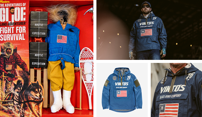 The Ghostveil Jacket on location and studio inspired in part by the GI Joe action figure